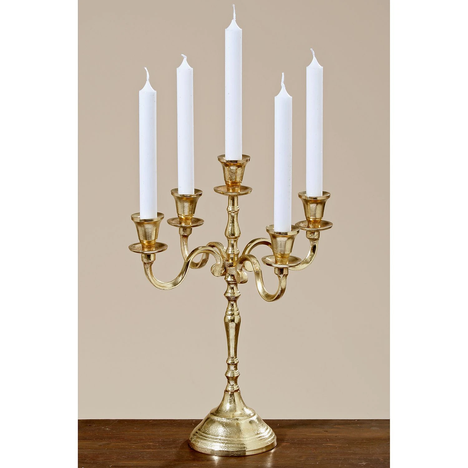 Boltze Kerzenständer Victoria II - Aluminium - Gold 4 Boltze Kerzenständer Victoria II - Aluminium - Gold – Bild 2