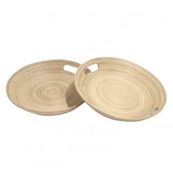 Flechtwaren Müller Schale Tufu (2er-Set) - Bambus massiv