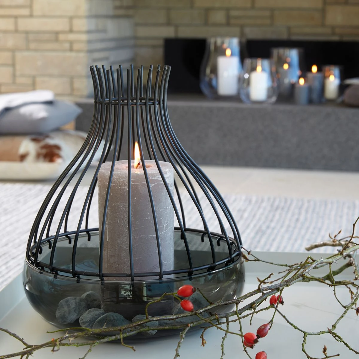 Leonardo Windlicht Giardino (mit Aufsatz) - Glas / Metall – Schwarz - Höhe: 29 cm 5 Leonardo Windlicht Giardino (mit Aufsatz) - Glas / Metall – Schwarz - Höhe: 29 cm – Bild 3