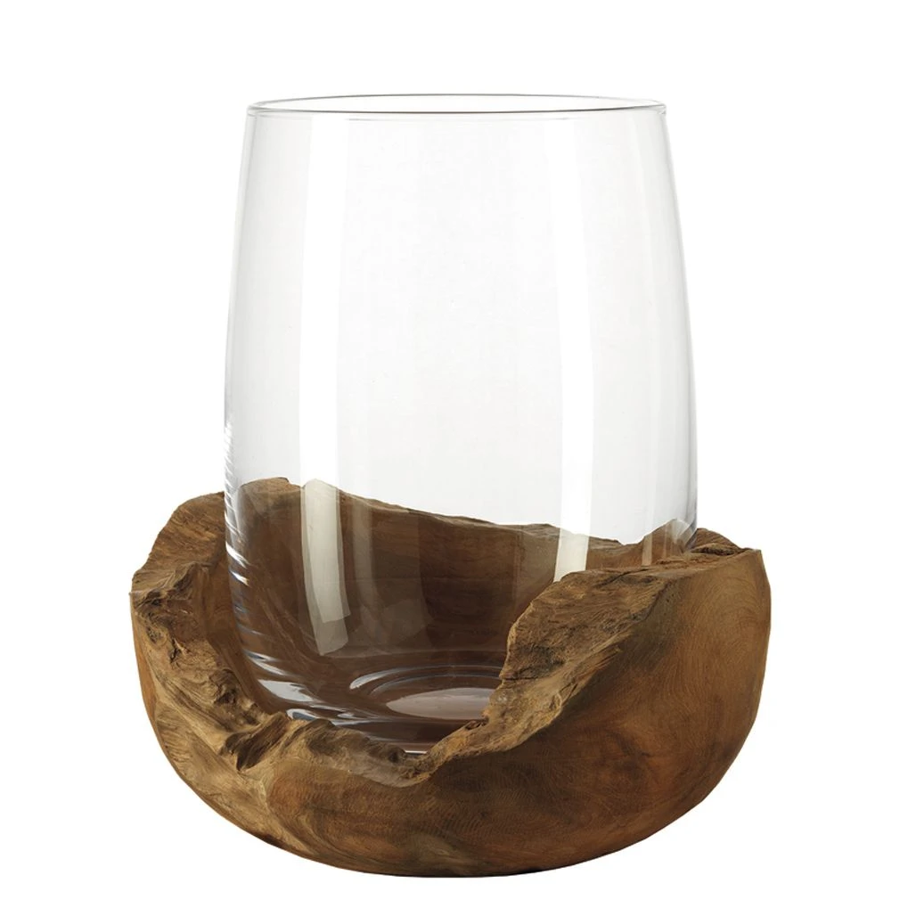 Leonardo Windlicht inkl. Teaksockel Terra - Transparent 3 Leonardo Windlicht inkl. Teaksockel Terra - Transparent