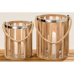 Eva Padberg Collection Windlicht Savena (2-teilig) - Paulownia massiv / Eisen - Paulownia / Silber -Günstiges Deko Geschäft windlicht savena 2 teilig paulownia massiv eisen paulownia silber 5185612